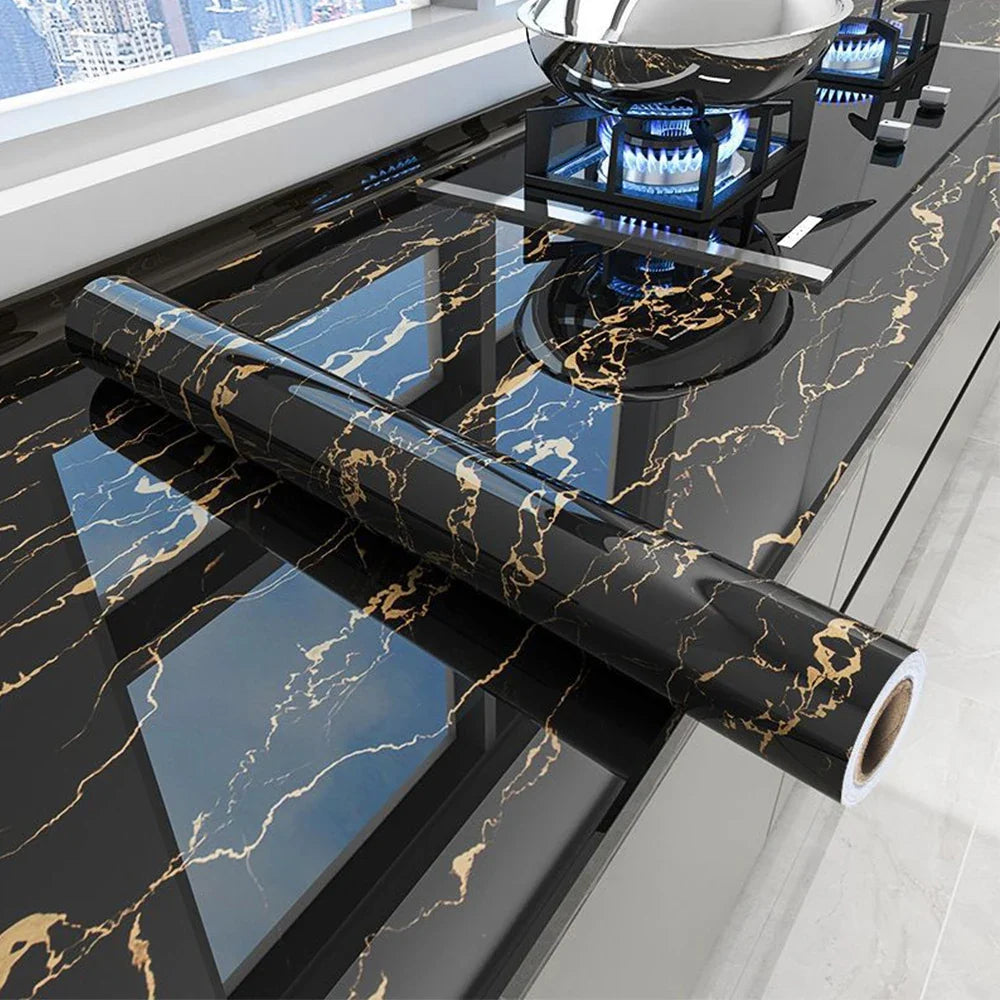 Marble Contact Paper for Counter tops, Removable Peel and Stick