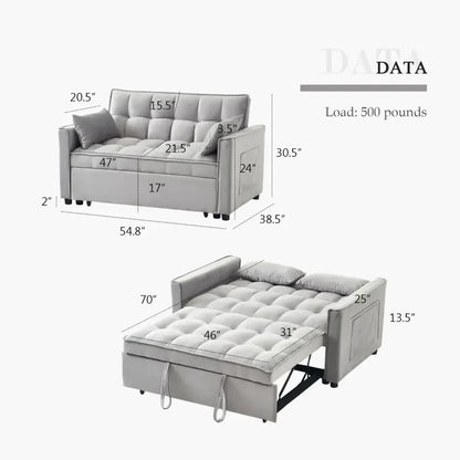 3-in-1 Convertible Sleeper Sofa Bed
