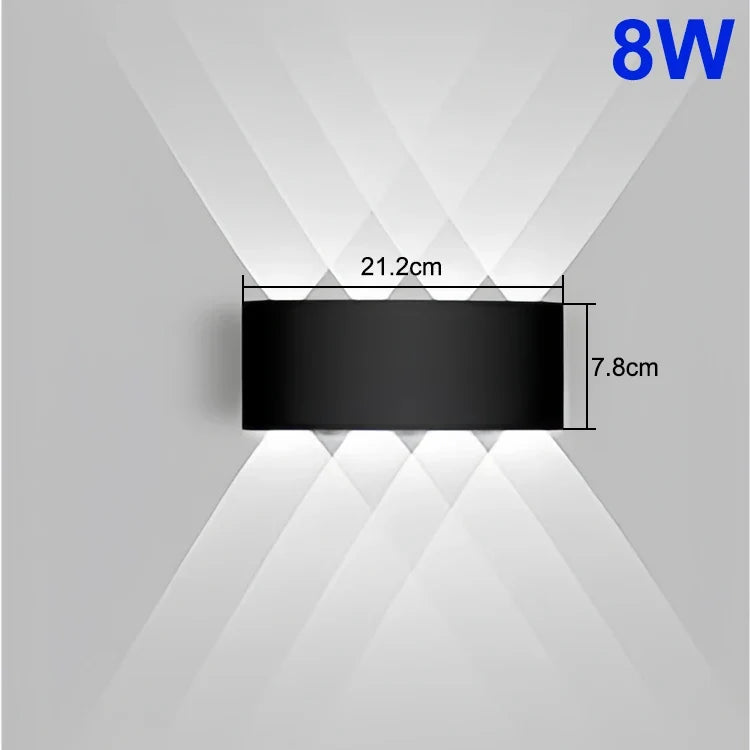 Down LED Wall Lamp Waterproof Modern Wall Light for Bedroom