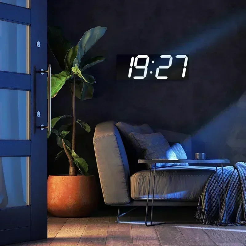 Digital Clock Wall Clocks Decoration for Bedroom