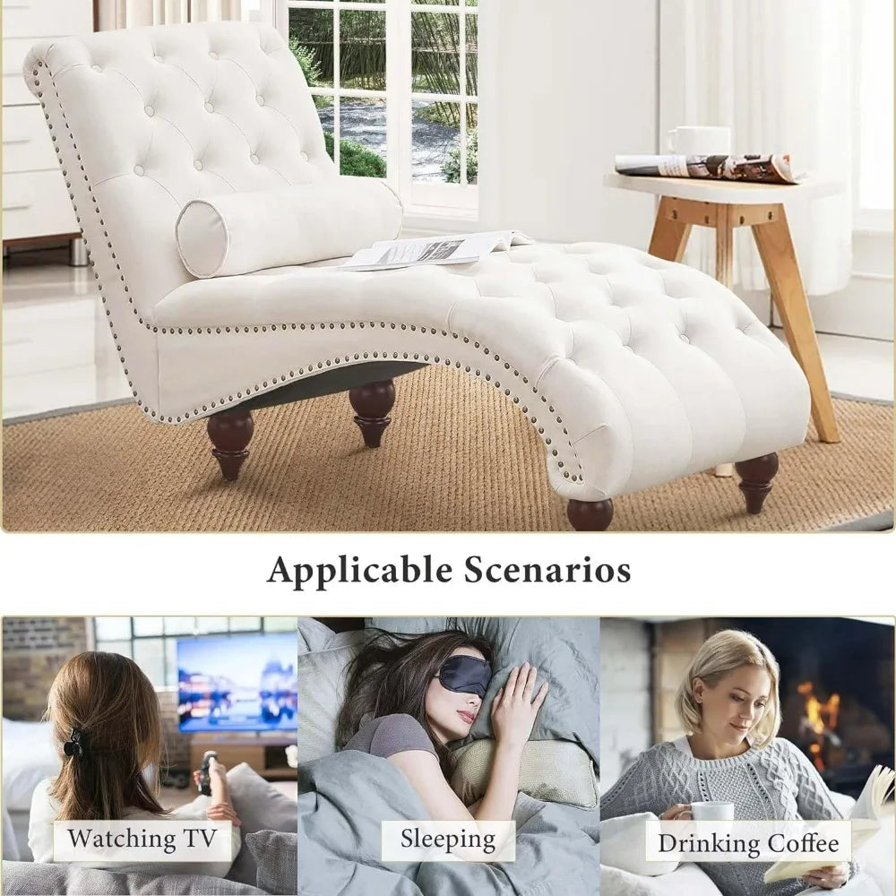 Tufted Chaise Indoor Lounge Chair