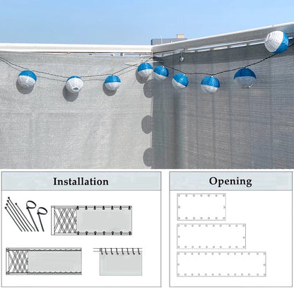 Grey Balcony Privacy Screen