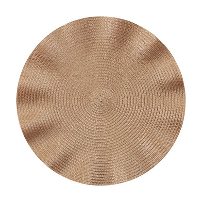 Set of 6 Round Placemats with Weave Design