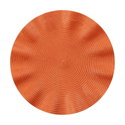 Set of 6 Round Placemats with Weave Design