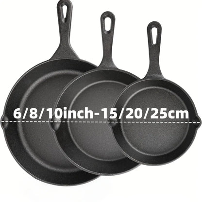AEDG Cast Iron Skillet Set Preseasoned Nonstick Cookware