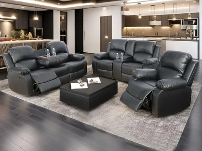 Living Room Furniture Reclining Couch Set