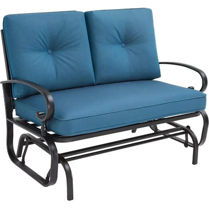 Glider Rocking Bench with Resistant Cushions