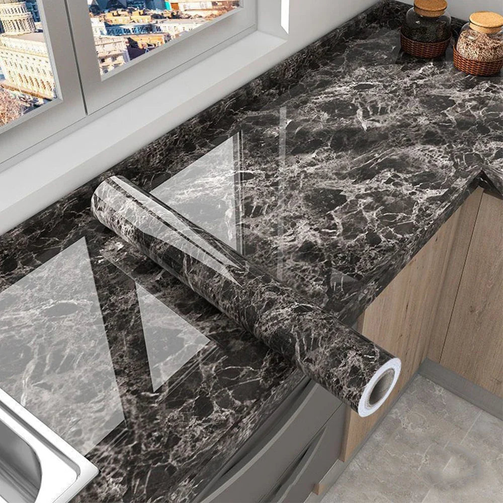 Marble Contact Paper for Counter tops, Removable Peel and Stick