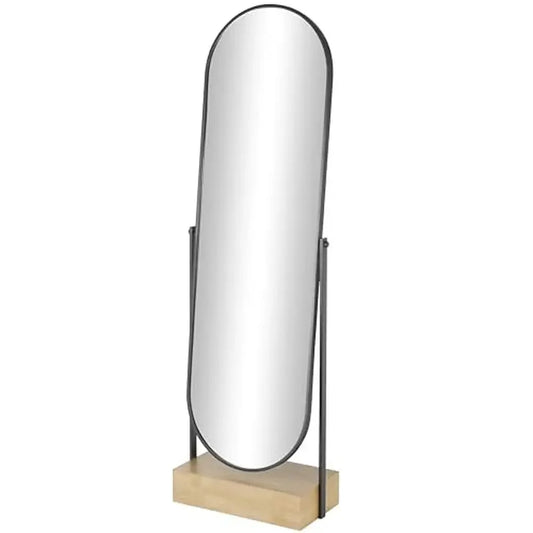 Traditional Oval Shaped Free Standing Floor Mirror