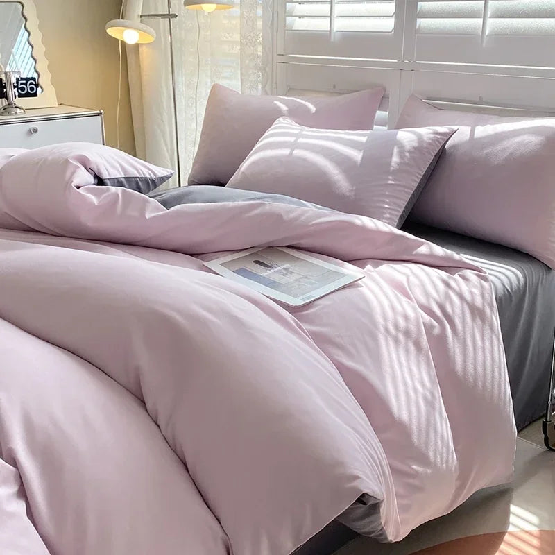 Solid Color Duvet Cover Set