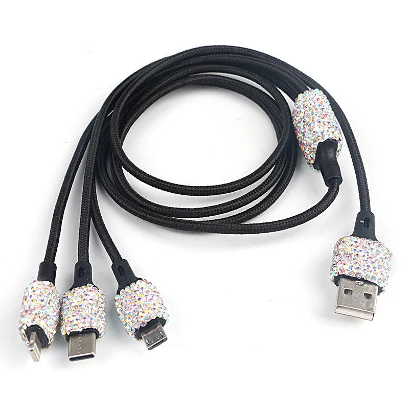 New Bling USB Car Charger Dual Port Fast Adapter