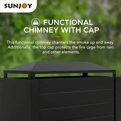 Outdoor Wood Burning with Chimney