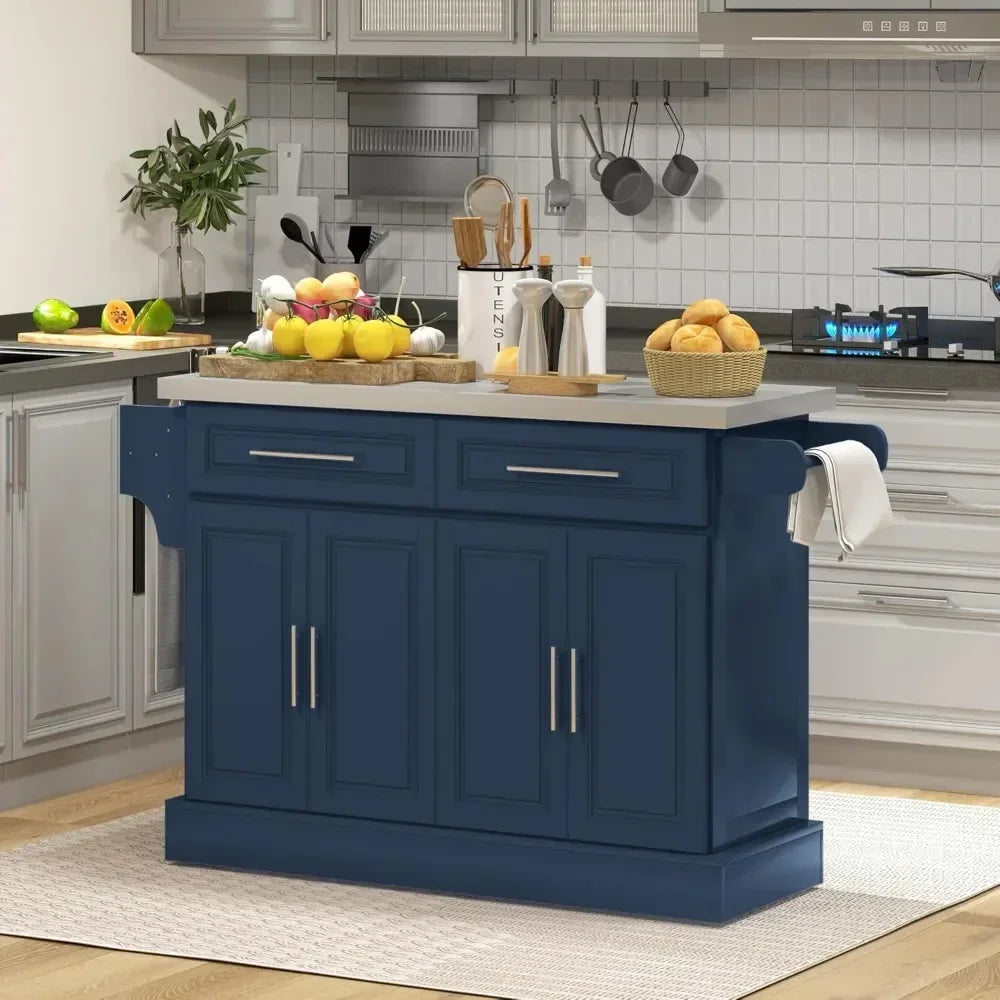 Rolling Island with Wheels for Kitchen