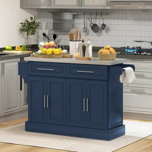 Rolling Island with Wheels for Kitchen