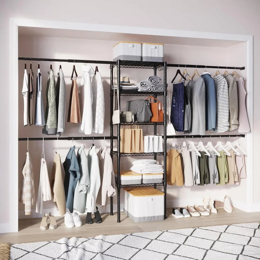 HD Clothes Rack, Closet Shelves Wall Mounted