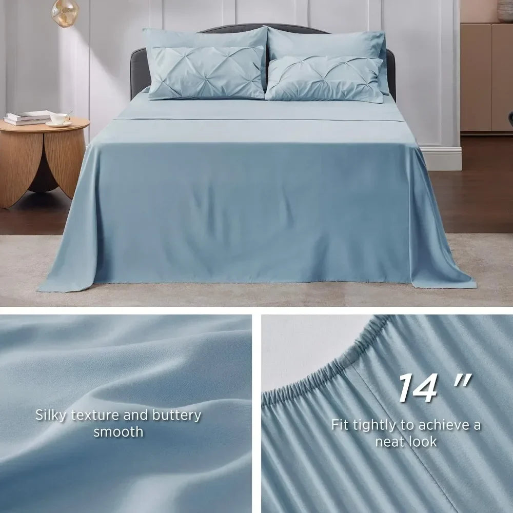 7-pc King Comforter Set Lt Blue