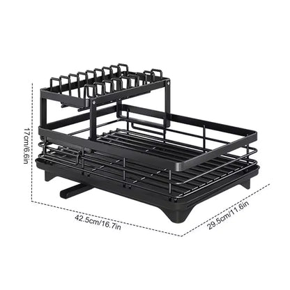 Kitchen Plate Storage Box w/Drainboard