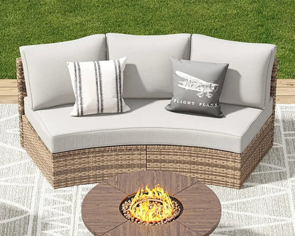 11-Pc Half Moon Patio Furniture Set
