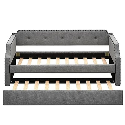 Twin Size Upholstered Trundle Daybed