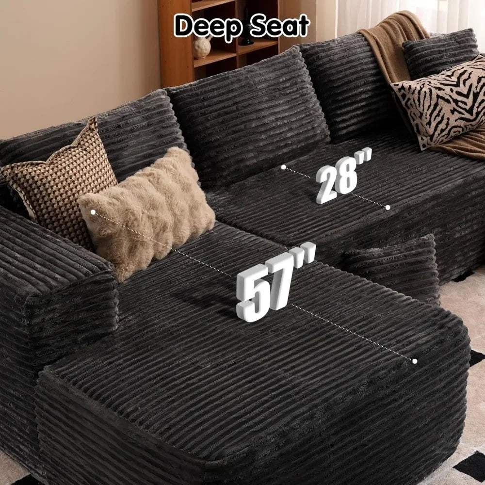 104" Cloud L-Shaped Sectional Sofa
