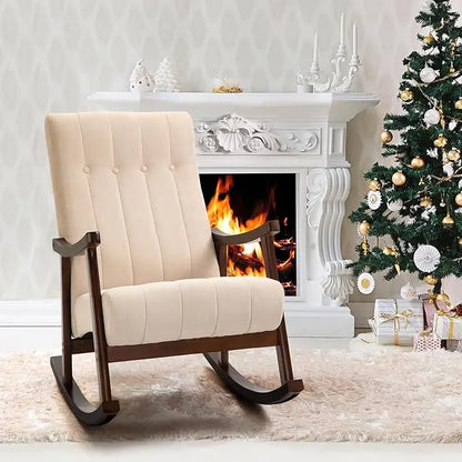 Fabric Padded Comfortable Rocking Chair