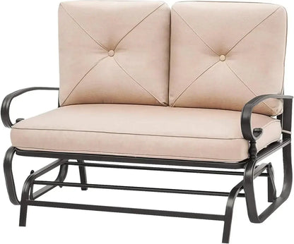 Glider Rocking Bench with Resistant Cushions