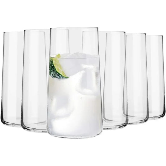 6-Tall Water Juice Drinking Glasses