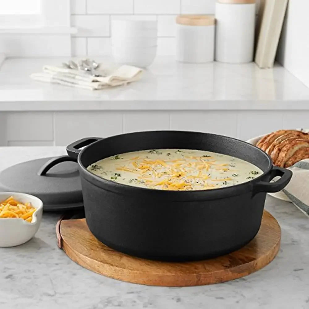 7-qt Pre-Seasoned Cast Iron Dutch Oven Pot