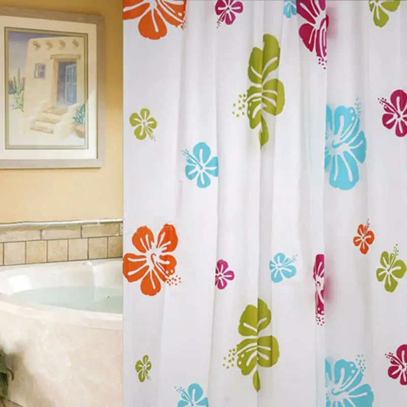 Waterproof Shower Curtain Mildew Bathroom with Hooks