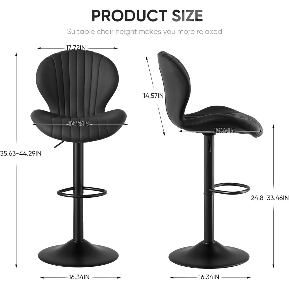 Set of 2 Counter Height Bar Stools