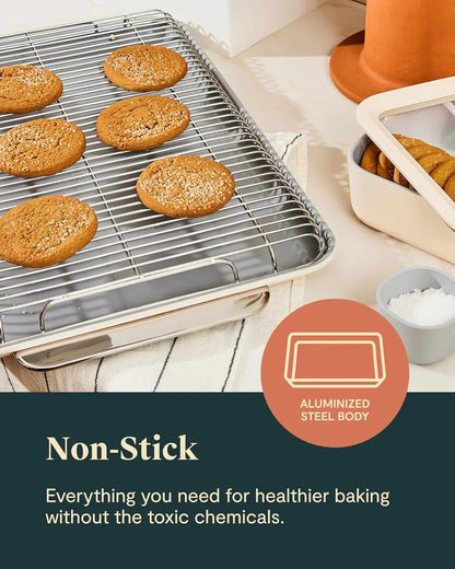 11-Pc Aluminized Nonstick Ceramic Bakeware Set