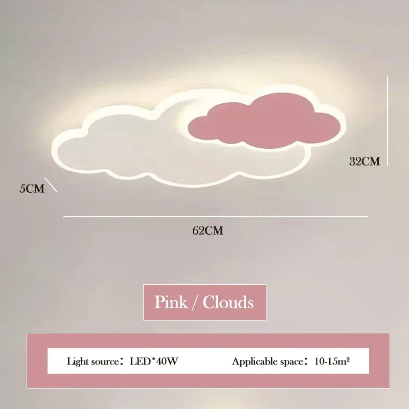 AuroraRealm Children's Bedroom LED Ceiling Lamp Creative White Cloud