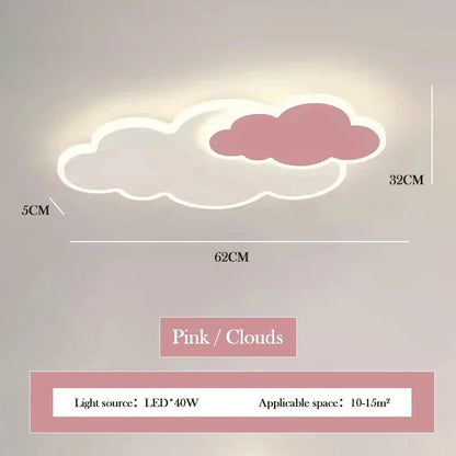 AuroraRealm Children's Bedroom LED Ceiling Lamp Creative White Cloud