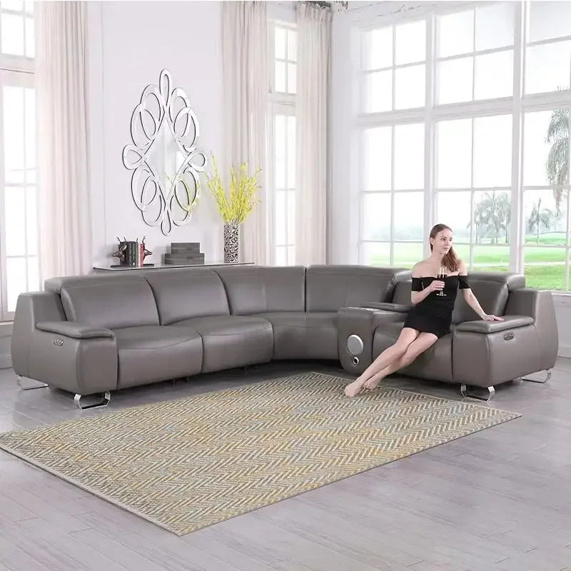 Recliner Living Room Set with LED Lighting