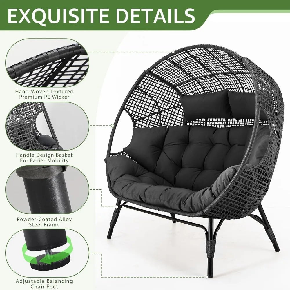 Double Egg 2 Person Oversized Chair