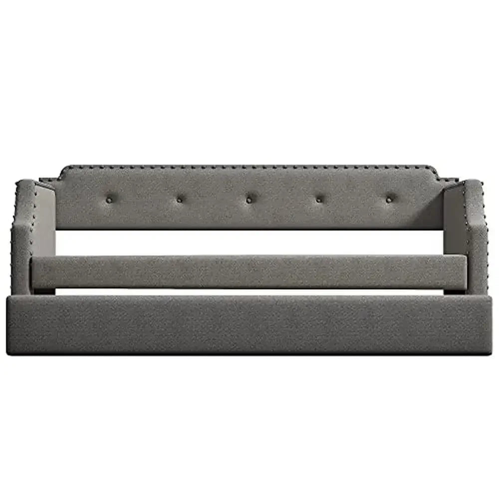 Twin Size Upholstered Trundle Daybed
