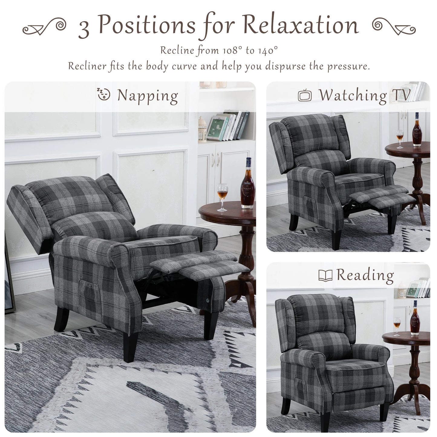 Vintage Leisure Recliner Armchair