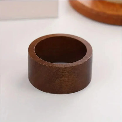 6-pc Solid Color Wooden Napkin Rings