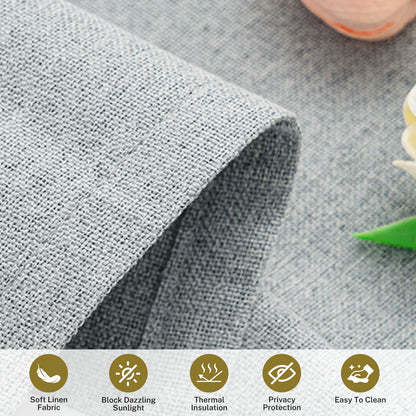 No Drill Linen Roman Shades