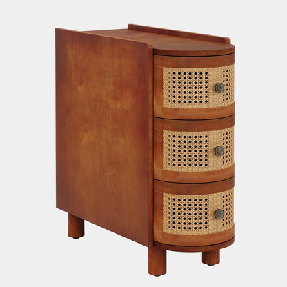 Solid Wood Round Sofa or Bedside End Table