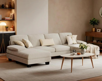 4 Seat U-Shaped Convertible Sectional Sofa Couch