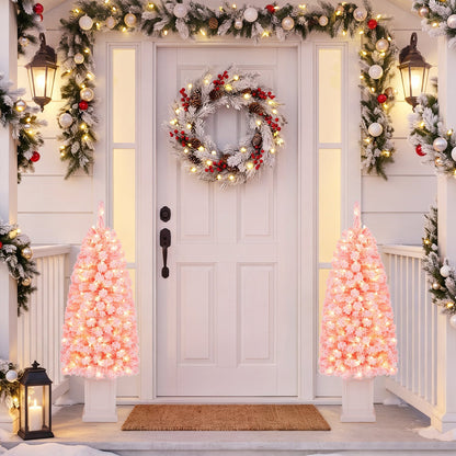 Pre-Lit Potted Christmas Tree with Warm White LED Lights