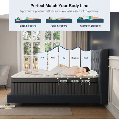 12" Hybrid Memory Foam King Mattress