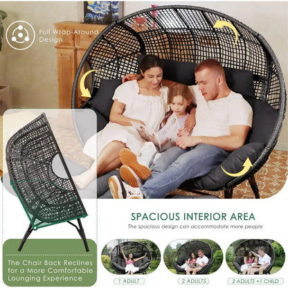 Double Egg 2 Person Oversized Chair