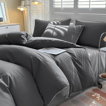Solid Color Duvet Cover Set