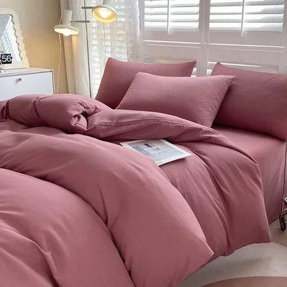 Solid Color Duvet Cover Set