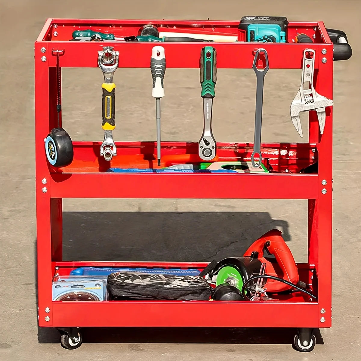 Heavy Duty 3 Tier Rolling Tool Cart