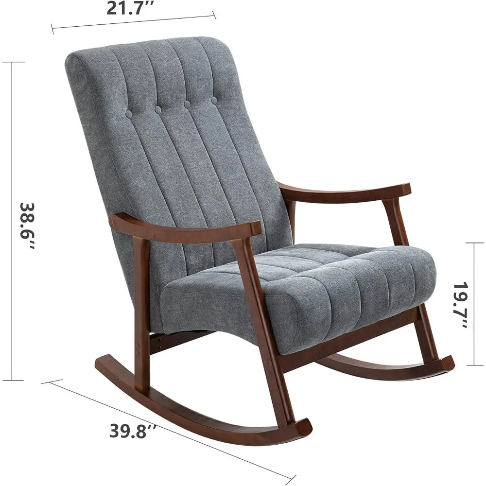 Fabric Padded Comfortable Rocking Chair