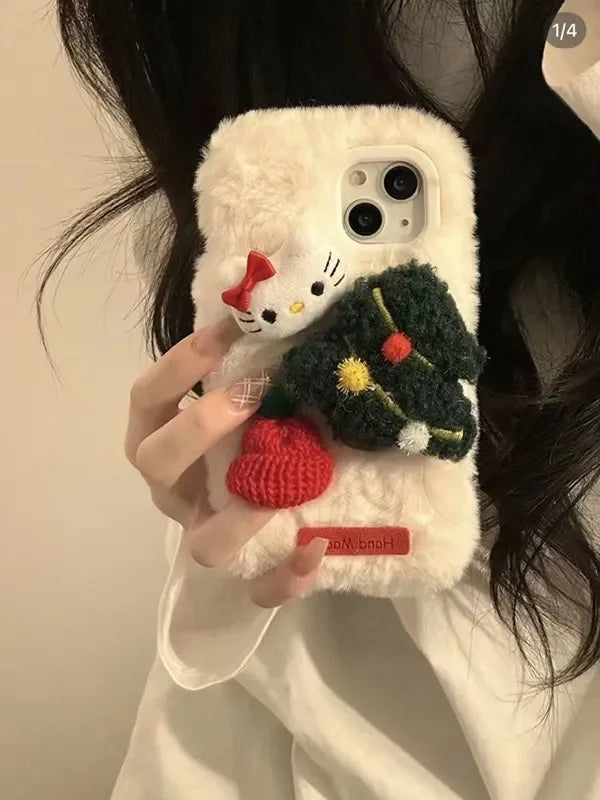 Sanrio Hello Kitty Plush Phone Case For iPhone
