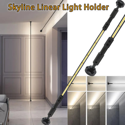Modern Black White Linear Wall Lamp Skyline Wall Sconce Background LED Bar